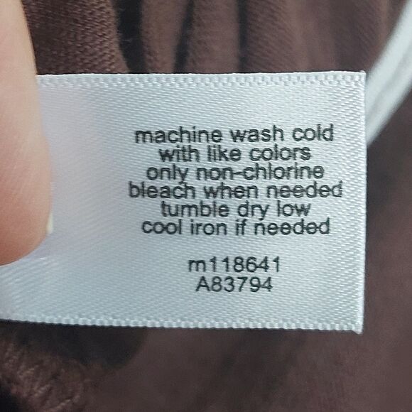 Lane Bryant V-Neck T Shirt Ruched Sides Size 22/24 Brown L/S Minimalist NEW - Picture 6 of 9